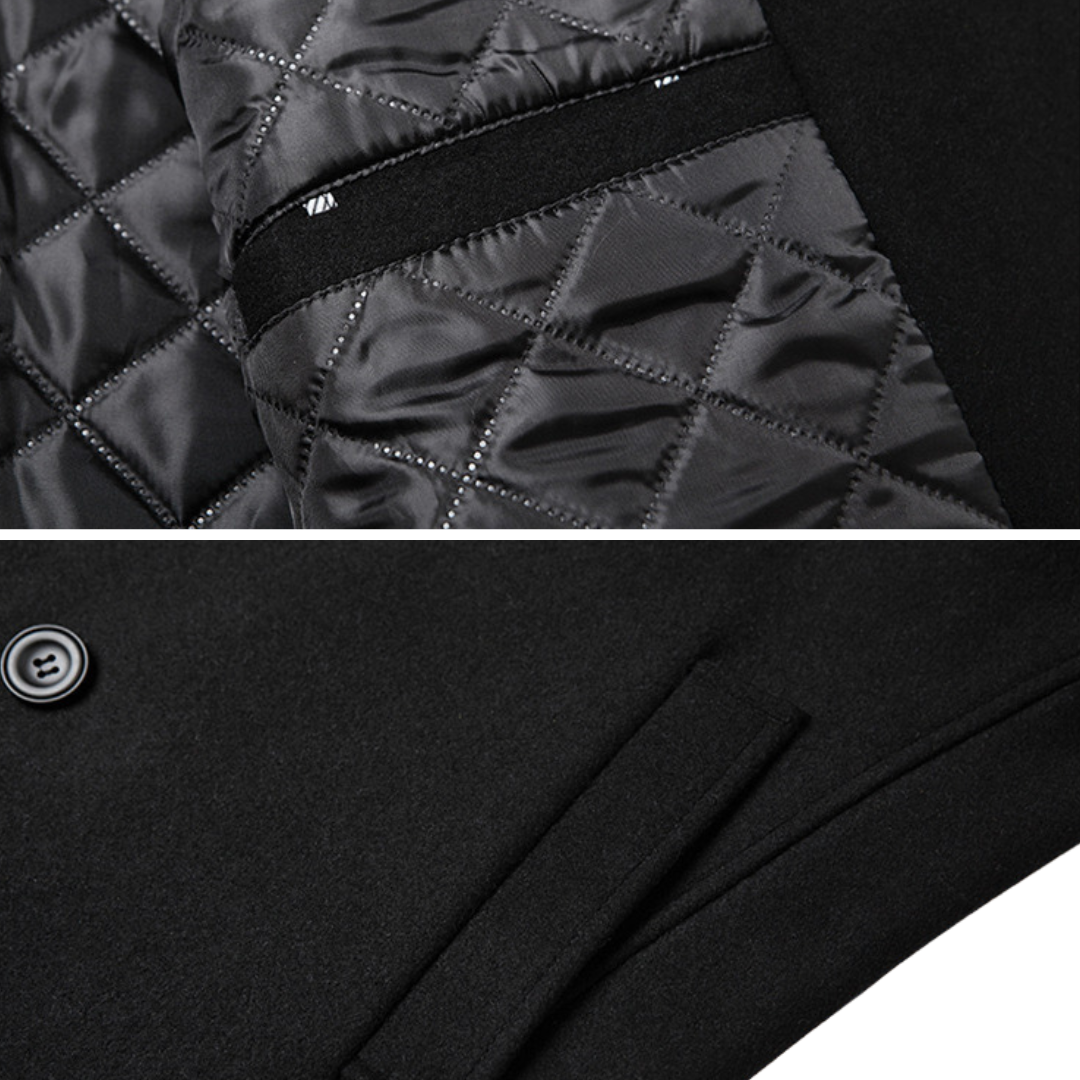 Silvan | Elegant Double-Breasted Coat in Premium Wool – Refined and Comfortable Style