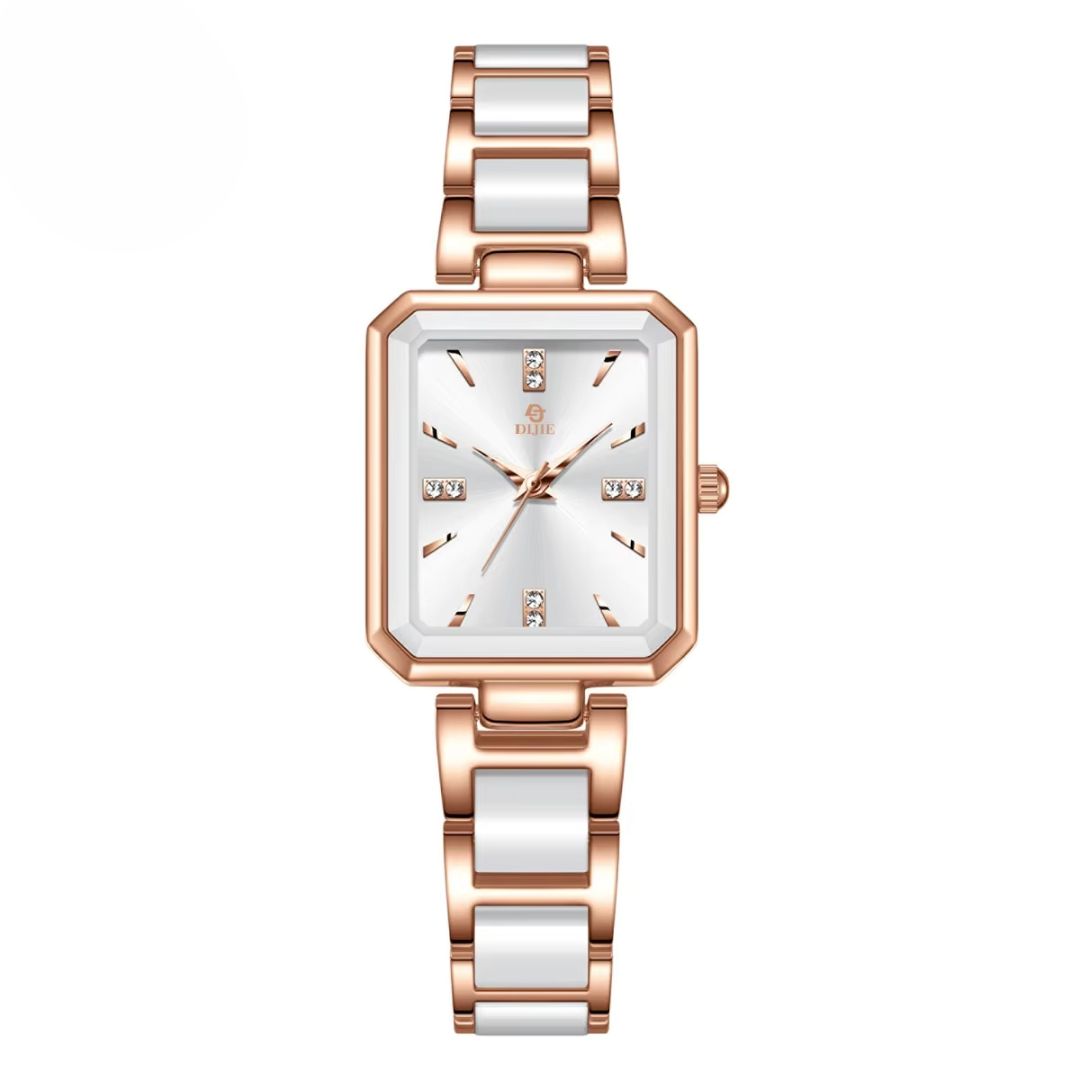 Elegant Luxury Diamond Square Quartz Watch for a Sleek and Stylish Look
