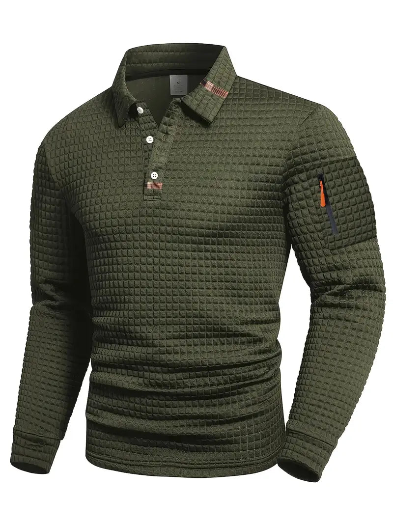 Aaron Polo Shirt with Convenient Sleeve Pocket | Amorci