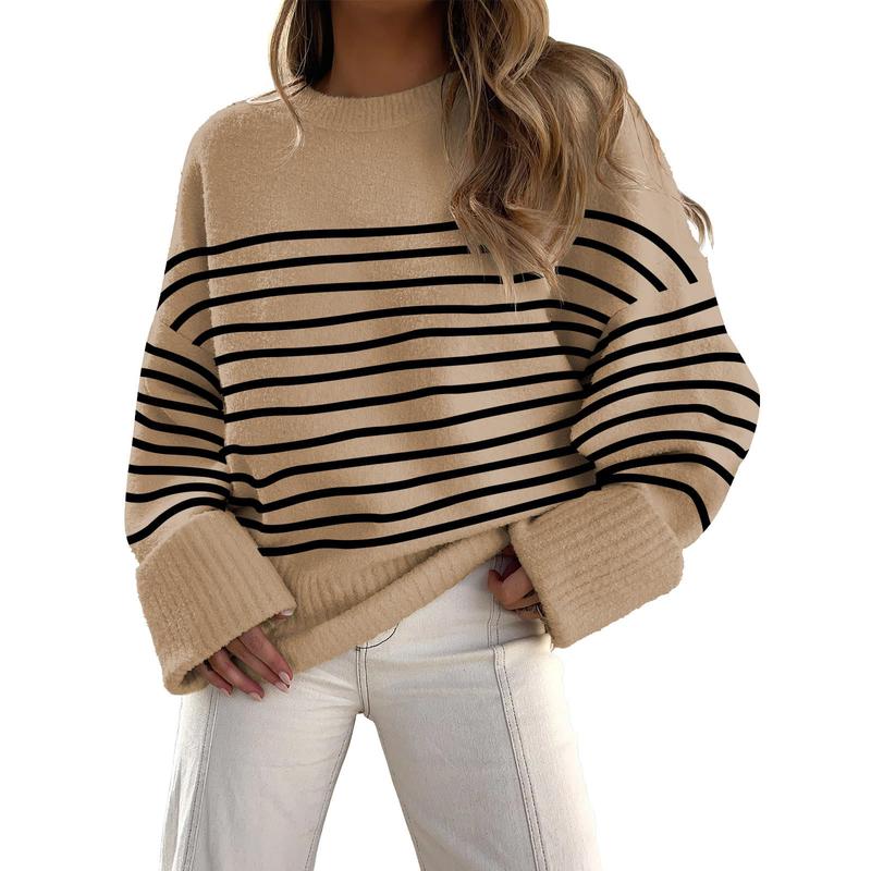 Cozy Long-Sleeve Crewneck Pullover Sweater for Everyday Warmth