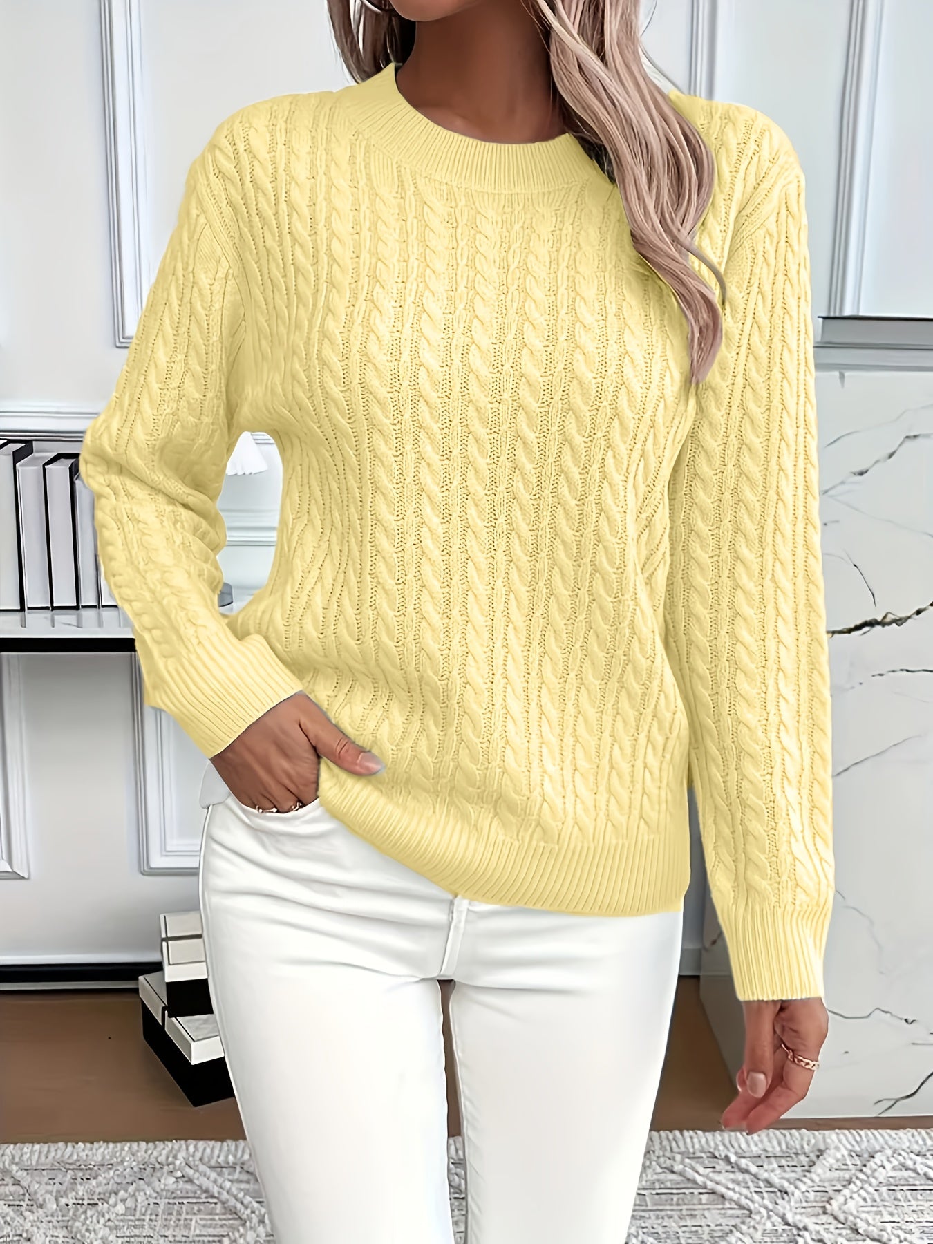 Antonella - Stylish Loose Fit Round Neck Sweater