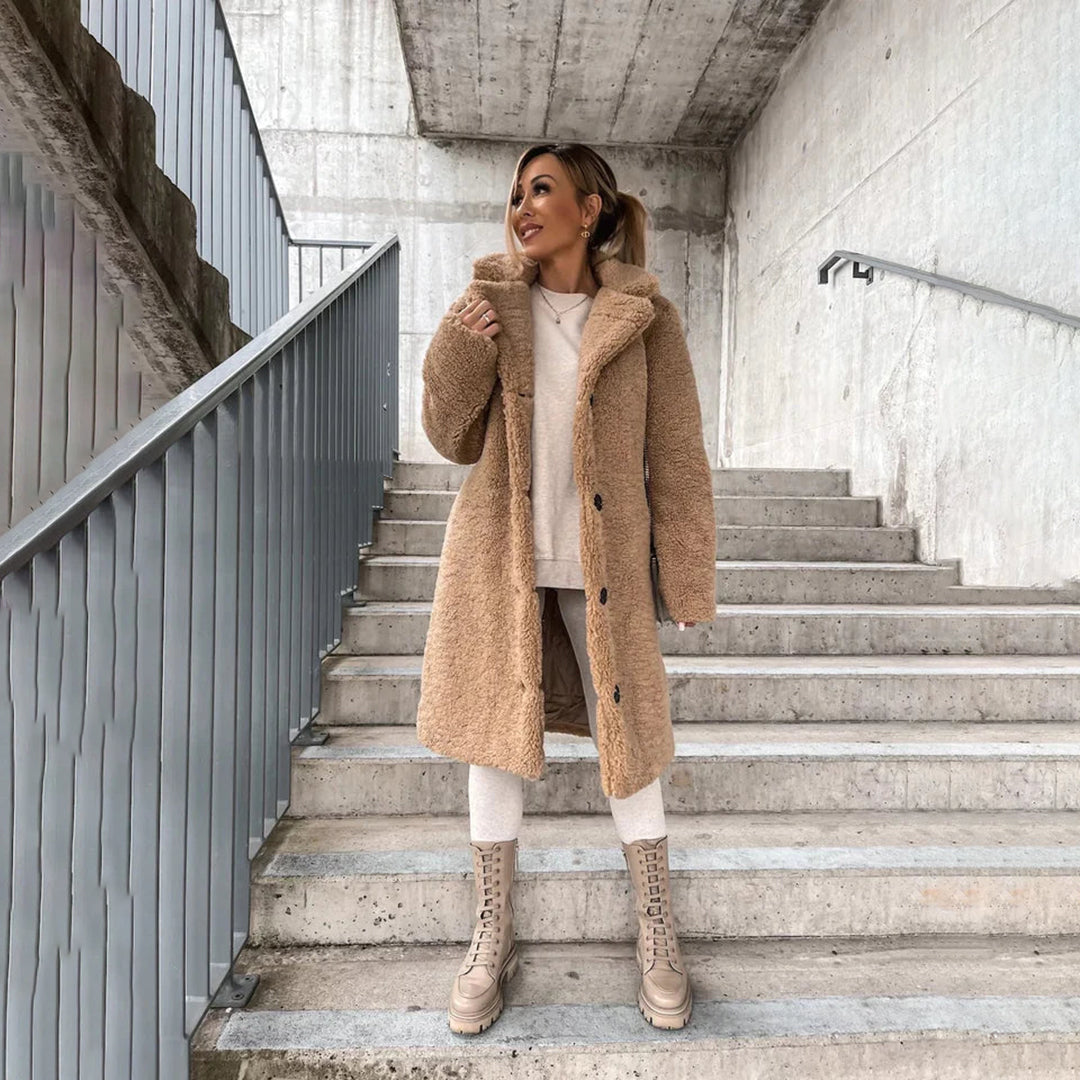 Long Teddy Coat for Women, Ideal for Winter