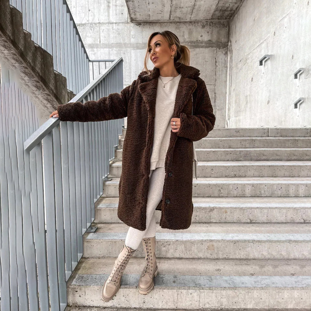 Long Teddy Coat for Women, Ideal for Winter