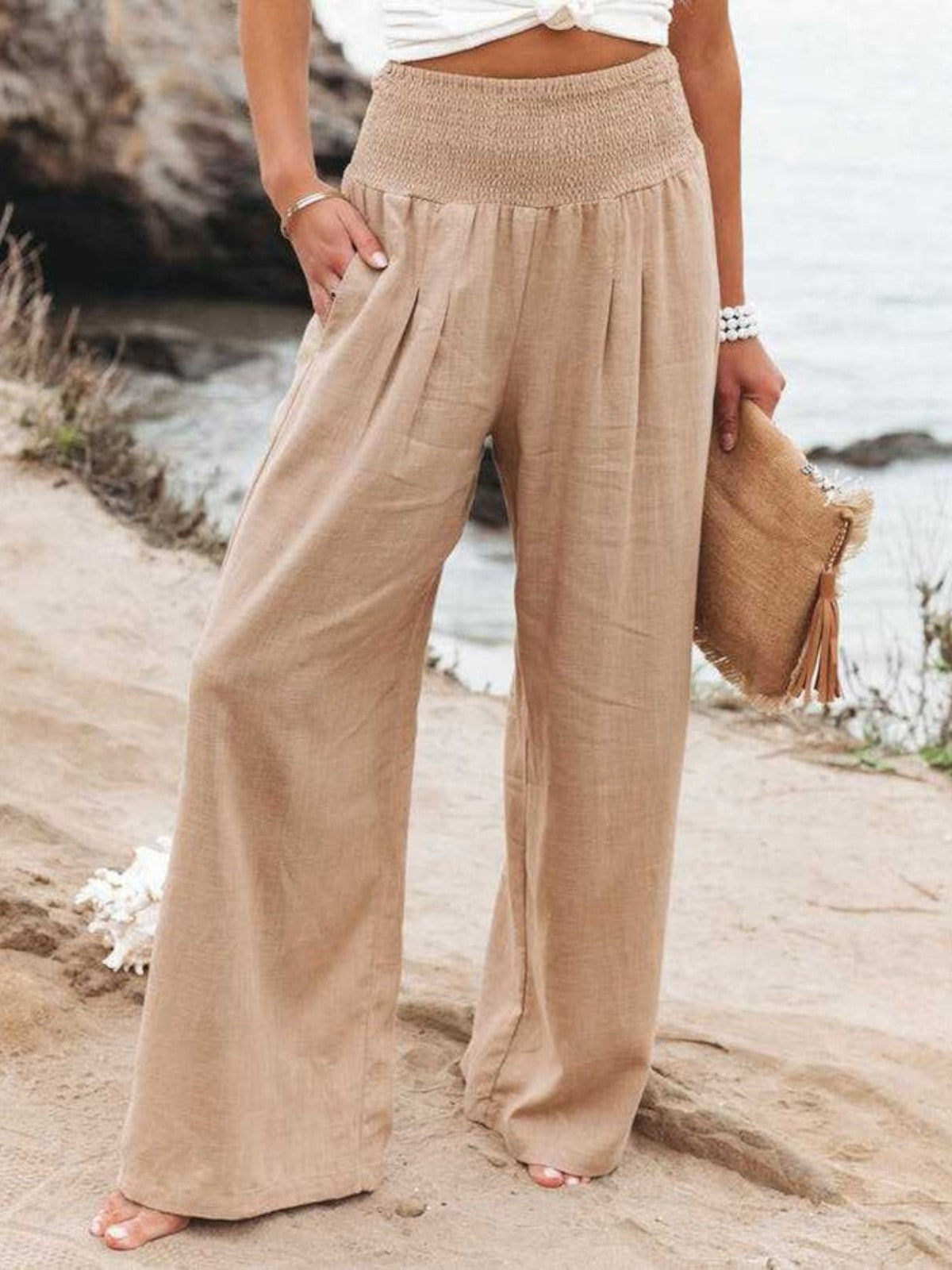 THALIORA – Wide linen pants Remi for an elegant and comfortable style