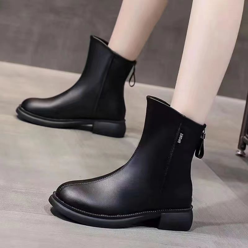 Women's Winter Boots with Back Zipper – Warm Comfortable and Stylish