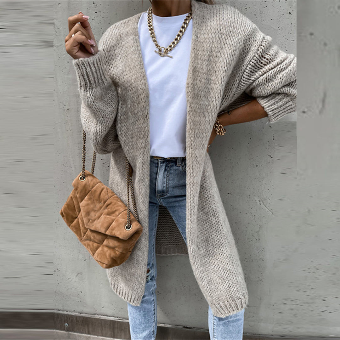 Lauren | Women's Cozy Relaxed Fit Long Open Front Cardigan for Effortless Style