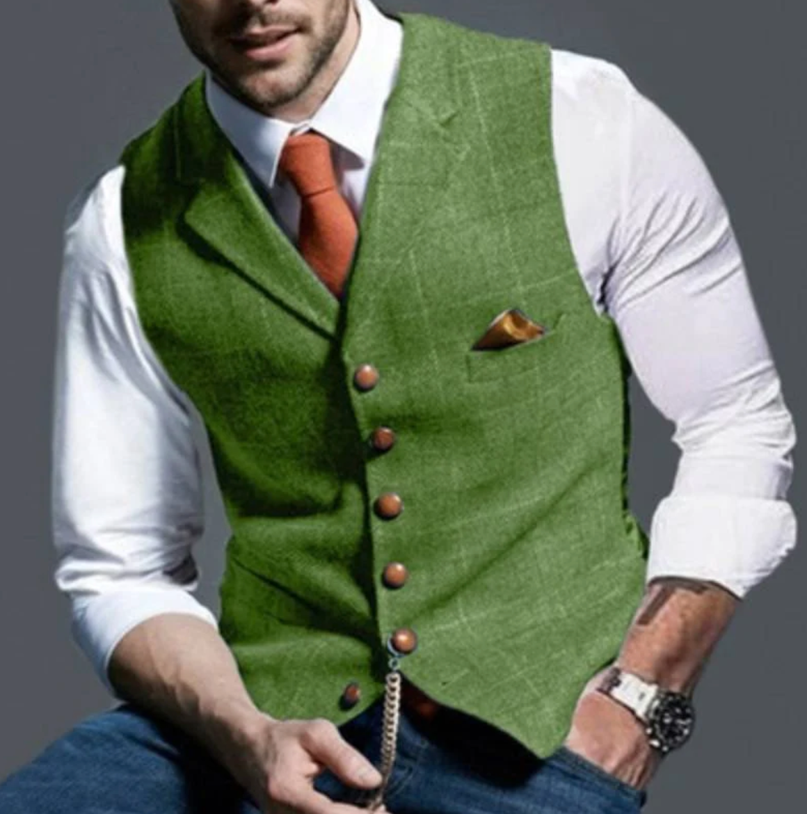 Damiel | Sophisticated Button-Front Waistcoat for a Stylish Look