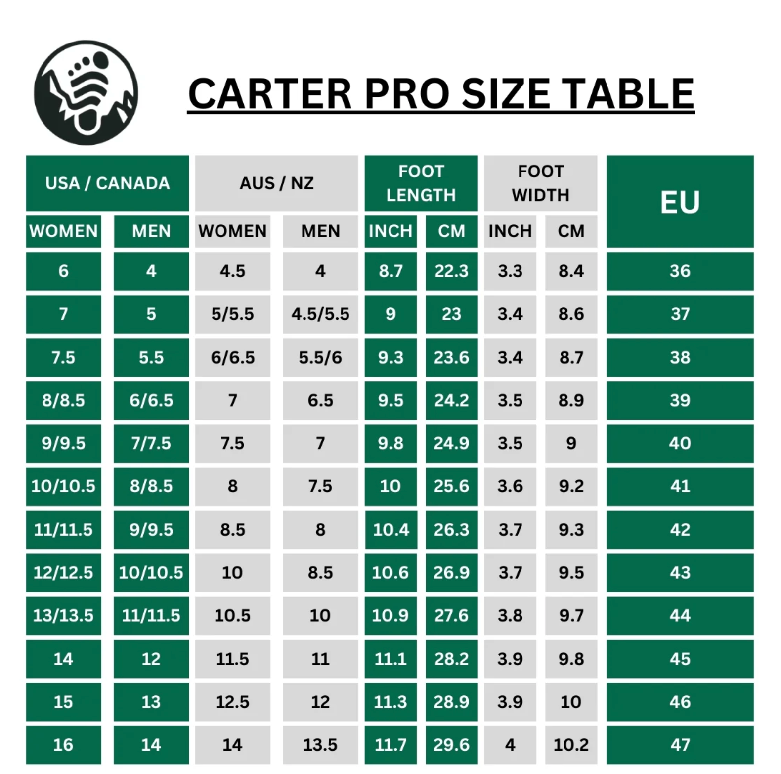 Carter Pro - Non-slip universal winter shoe for bare feet
