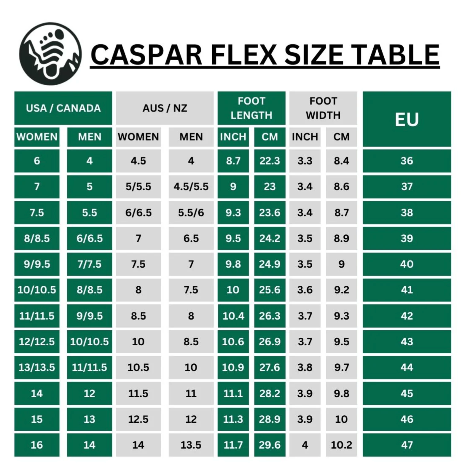 Caspar Flex - Non-slip, waterproof winter shoes for barefoot (Unisex)