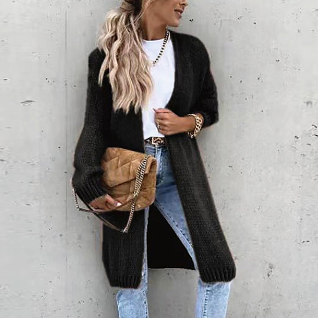 Lauren | Women's Cozy Relaxed Fit Long Open Front Cardigan for Effortless Style