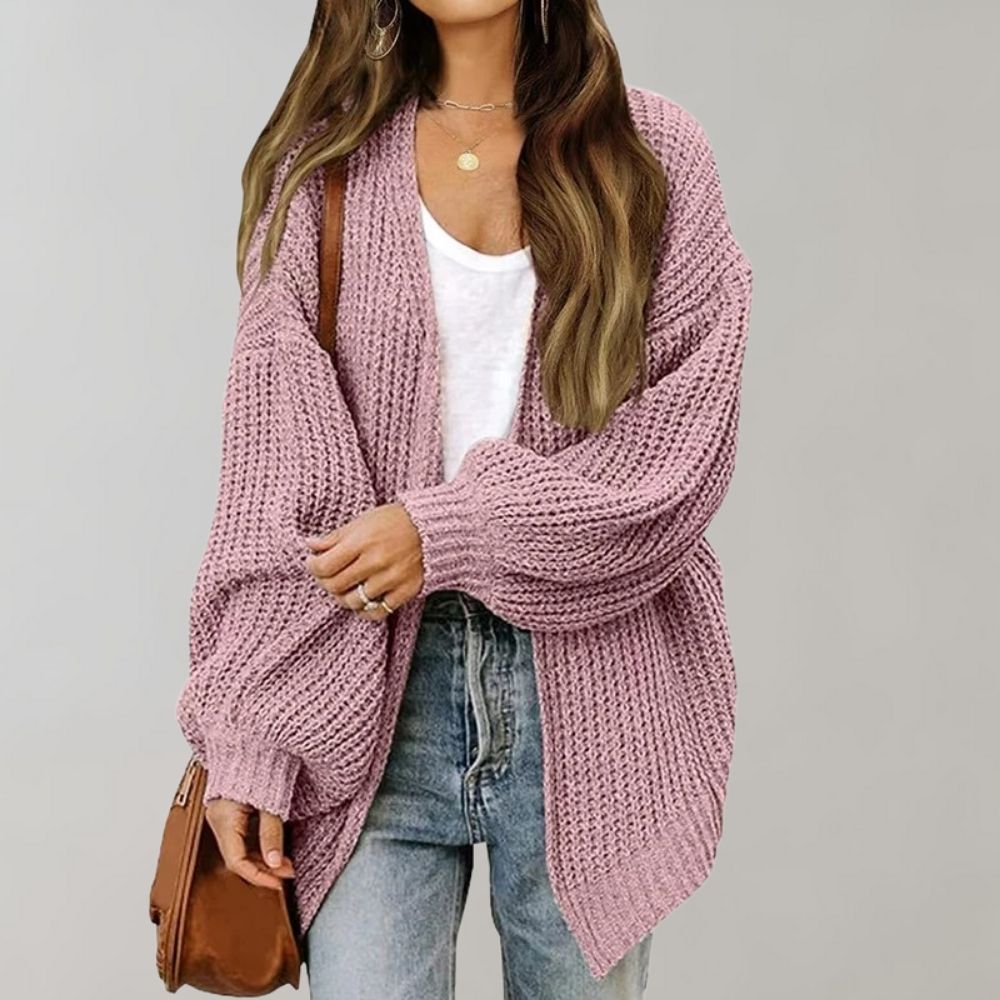 Fiona | Women's Cozy Relaxed Fit Knit Open Front Cardigan for Effortless Style