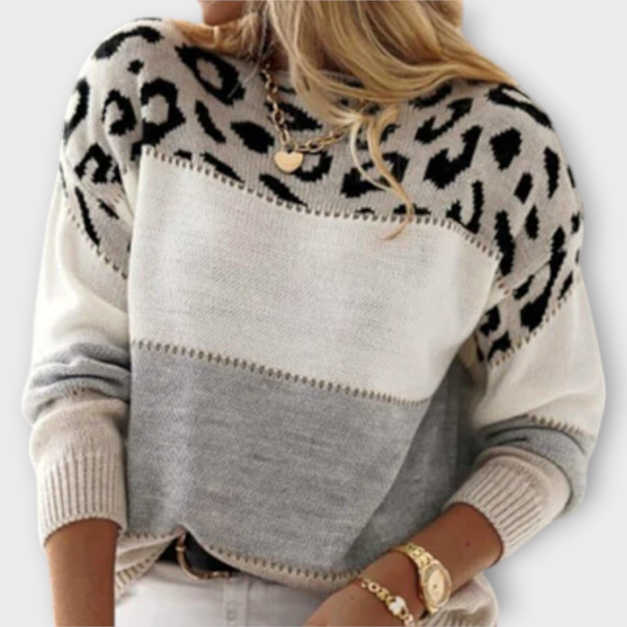 Casual Leopard Print Sweater Kay