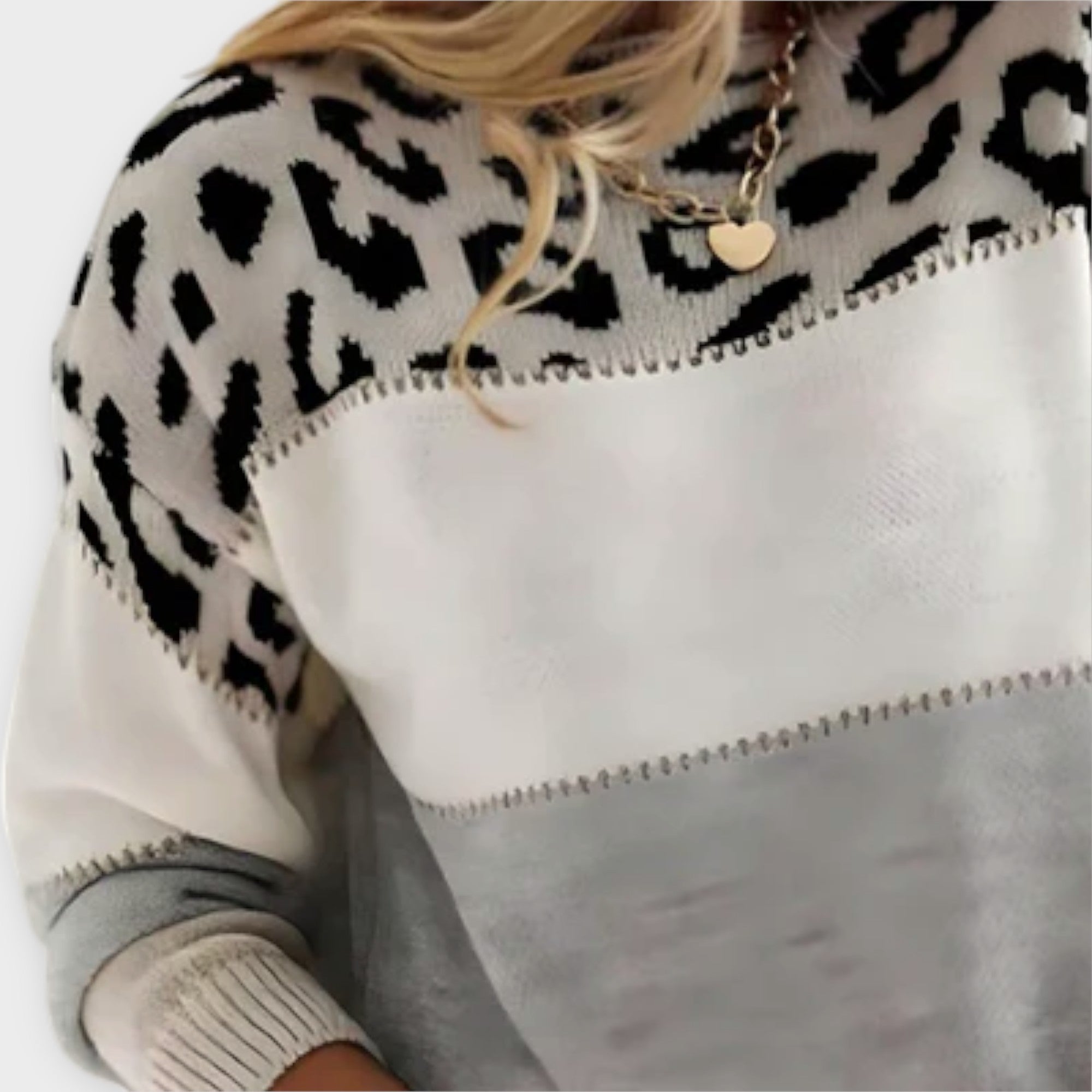 Casual Leopard Print Sweater Kay
