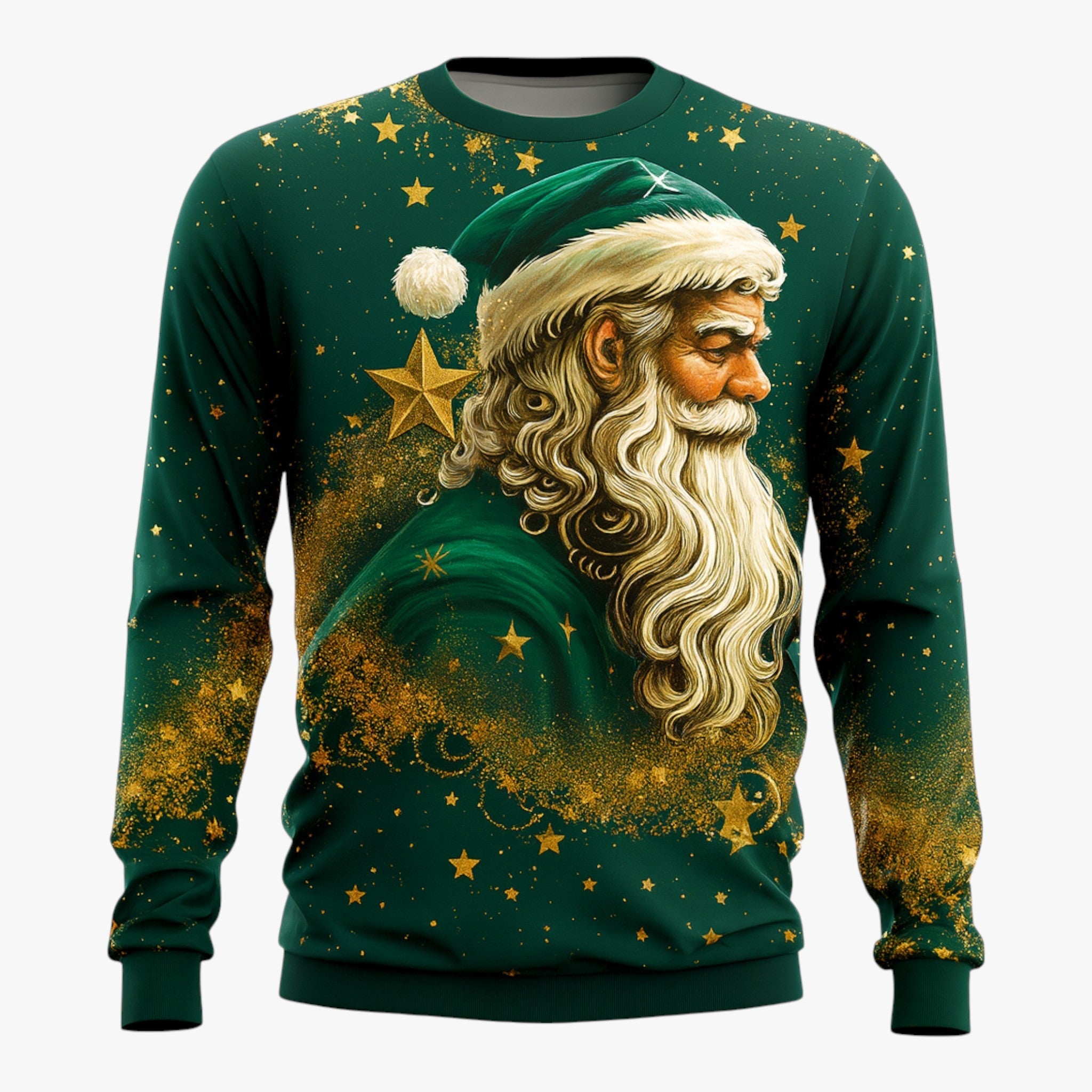 Stylish men's Christmas sweater with colorful music pattern – Perfect for festive cheer and cozy moments