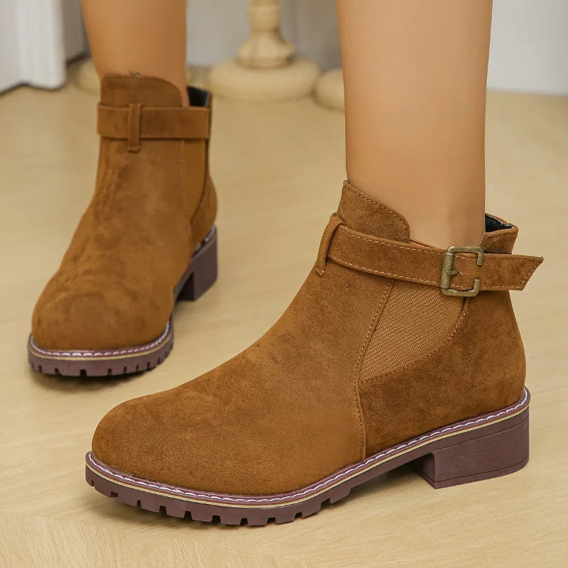 Women's Thick Heel Winter Boots – Elegant and Comfortable