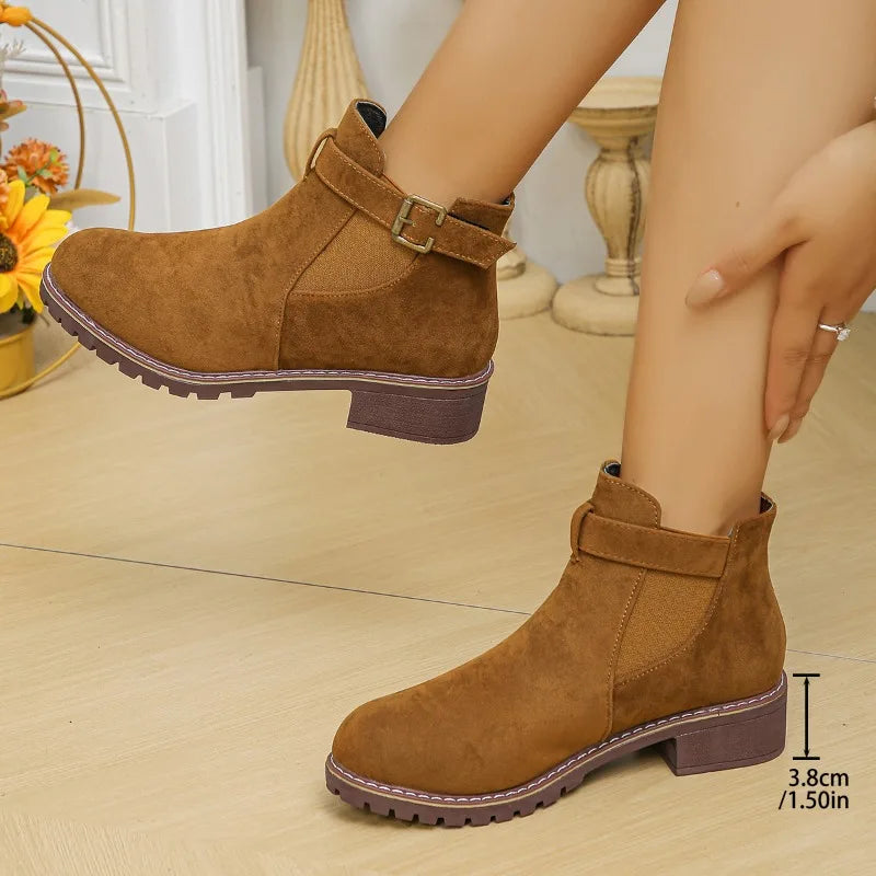 Women's Thick Heel Winter Boots – Elegant and Comfortable