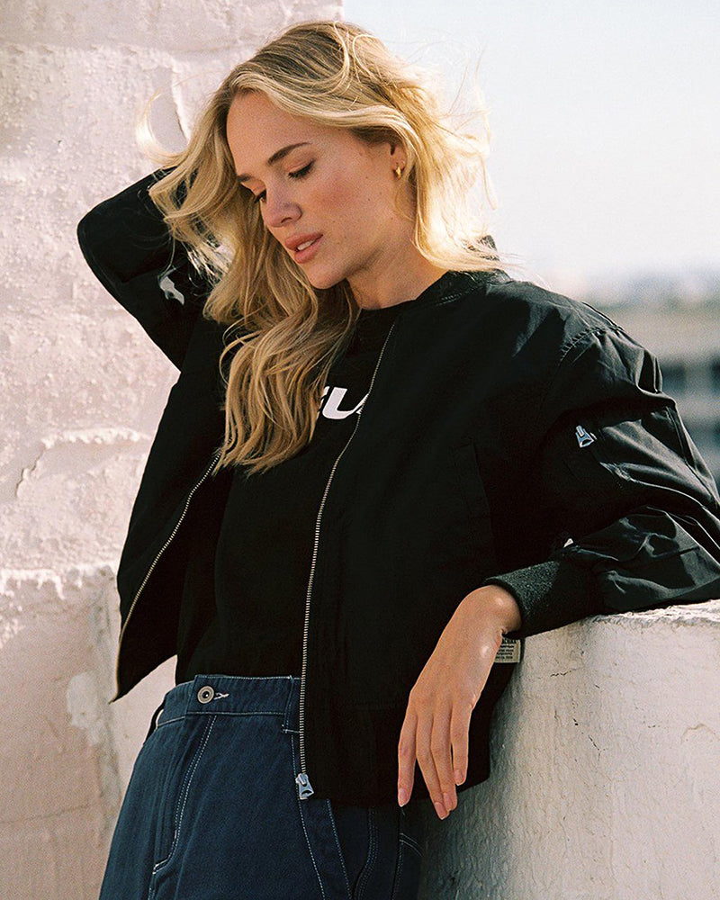 Women's jacket lightweight bomber for impeccable style