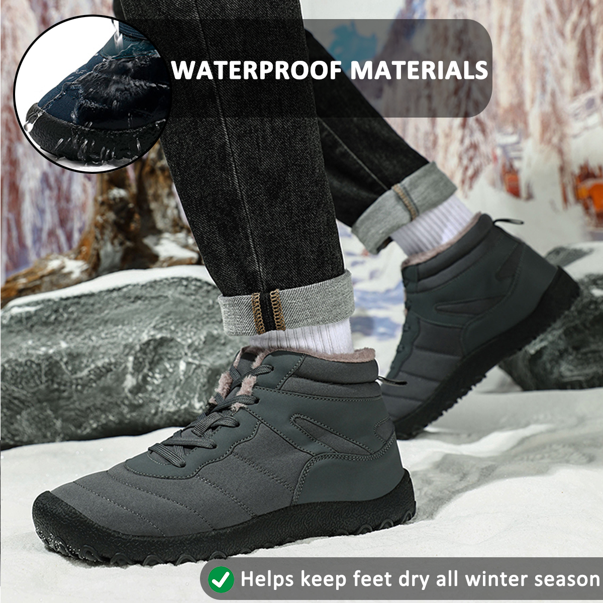 Cold-Proof Hiking Boots for Men – Comfortable and Non-Slip