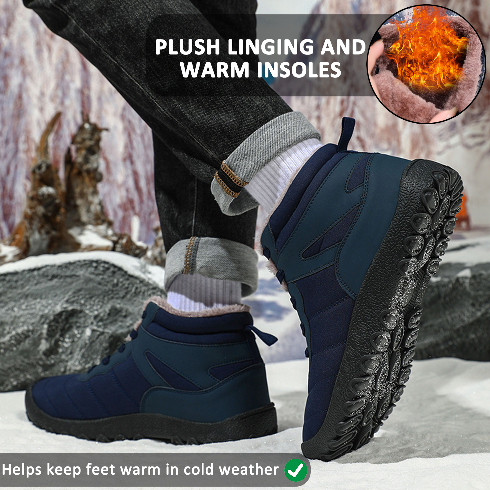 Men's Waterproof and Non-Slip Hiking Shoes for Comfortable All-Weather Walking