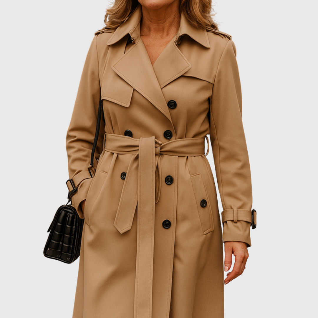Jade Elegance - Chic Style Trench Coat