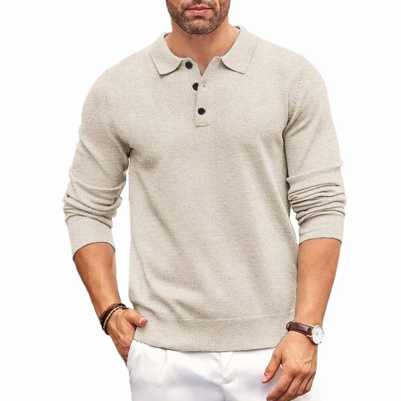 Devin | Elegant Classic Button Knit Sweater