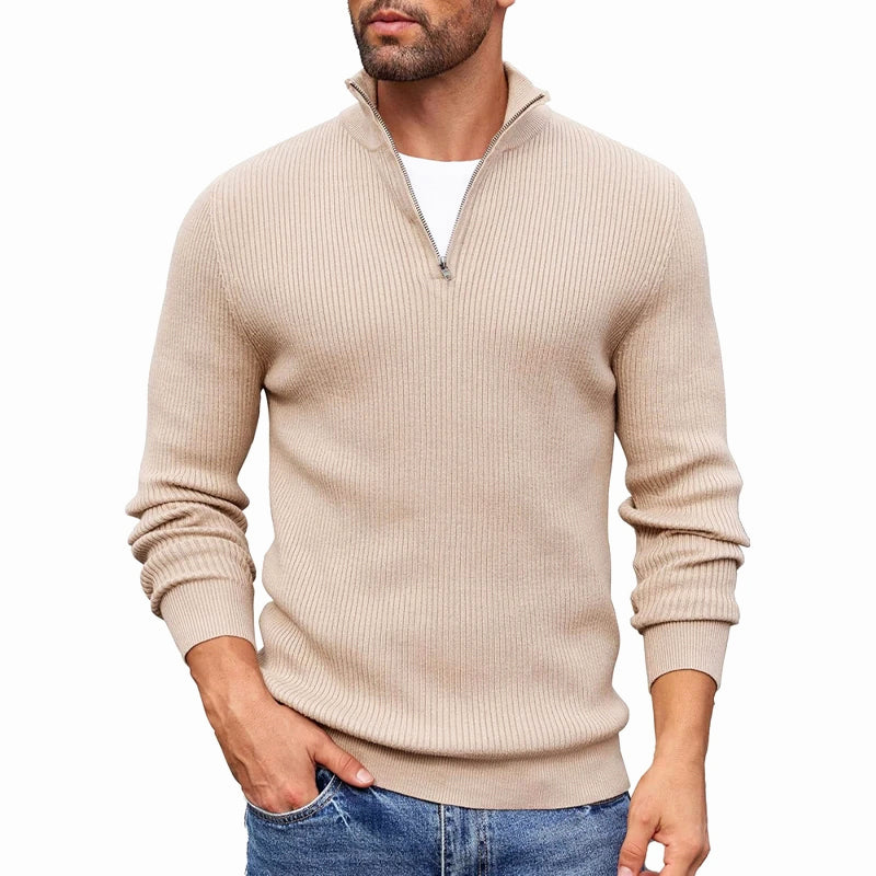 Davon | Pullover with modern ribbed pattern