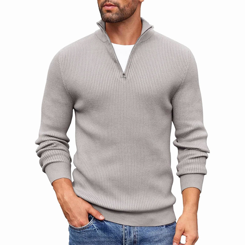 Davon | Pullover with modern ribbed pattern
