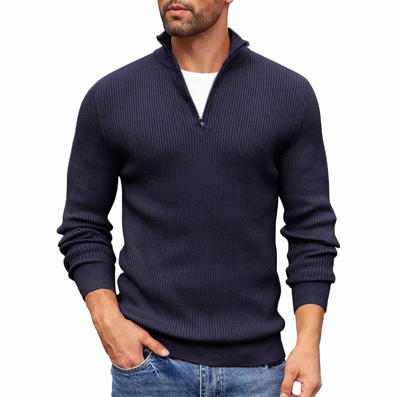Davon | Pullover with modern ribbed pattern