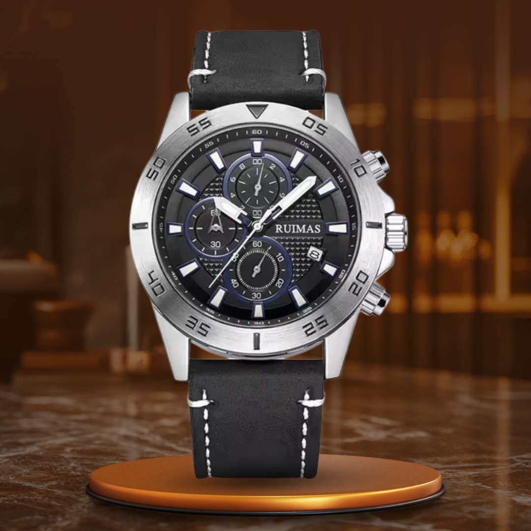 Quartz Chronograph Watch with Digital and Analog Display