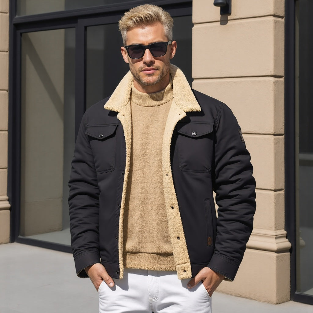 Damian - Casual Sherpa Jacket for Ultimate Comfort and Style
