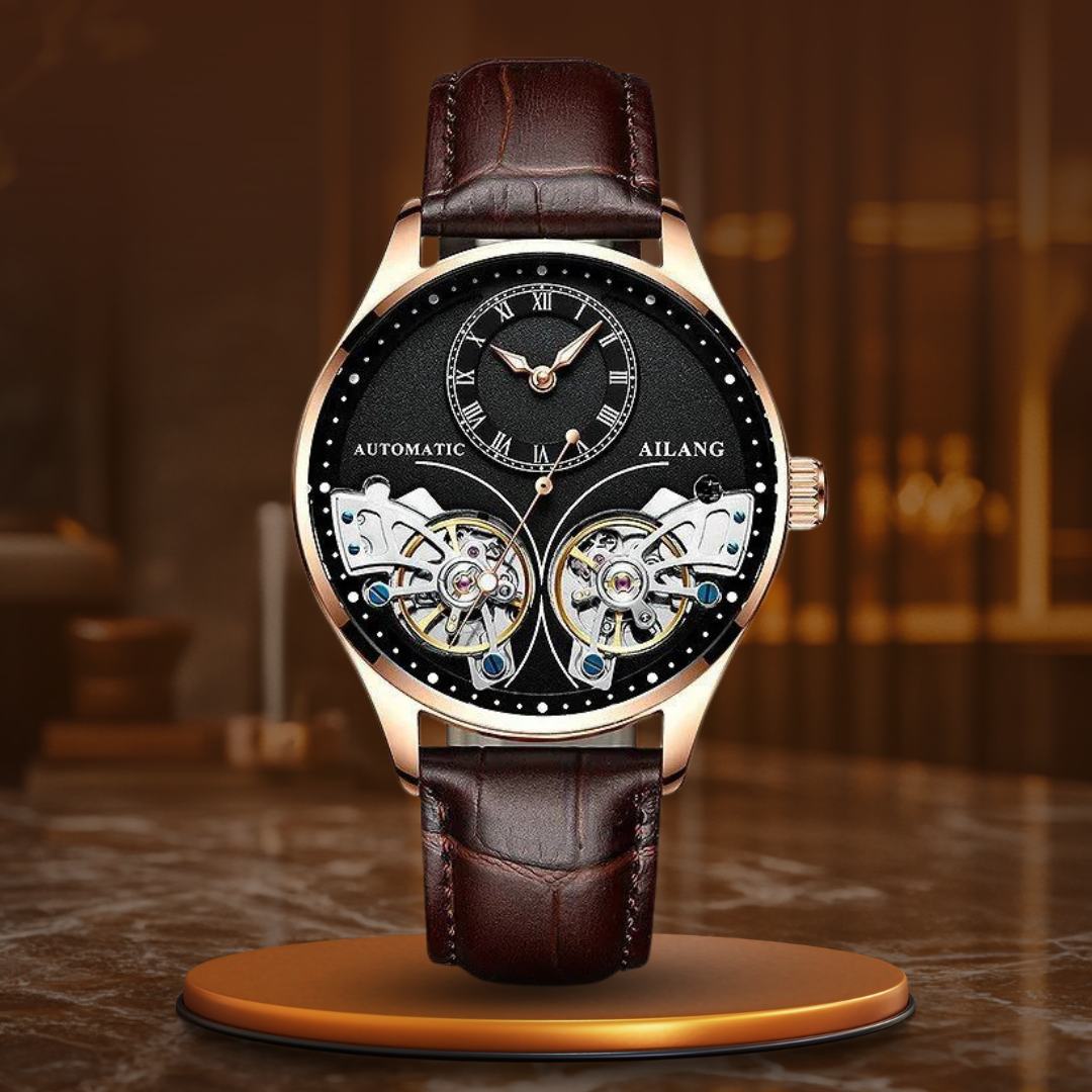 Luxury Double Tourbillon Luminous Mechanical Watch