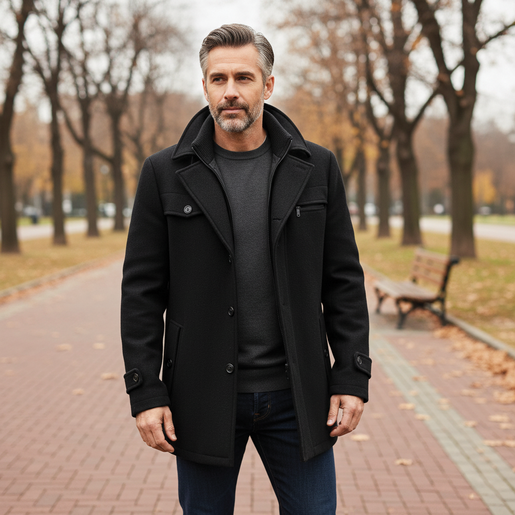 Elijah - Elegant Wool Blend Jacket for a Sophisticated Style