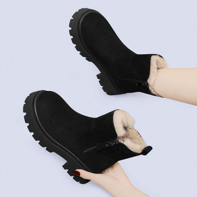 Ankle boots with faux fur lining for women – Elegant and very warm