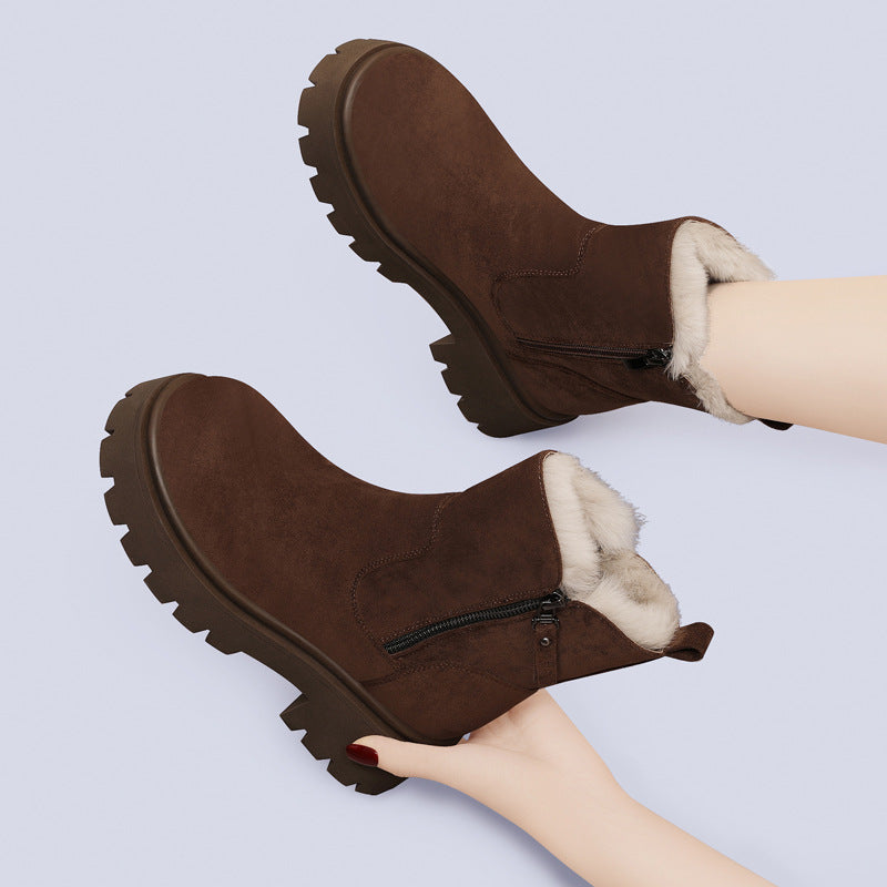 Ankle boots with faux fur lining for women – Elegant and very warm