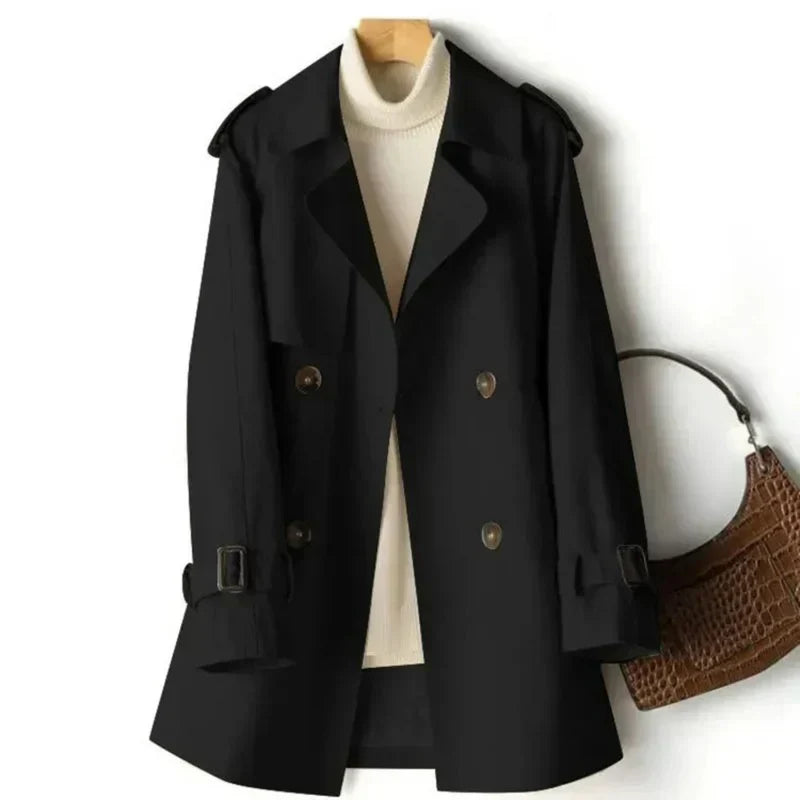 Yara | Elegant Classic Double-Breasted Trench Coat for Women – Casual Style
