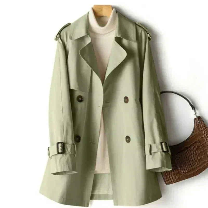 Yara | Elegant Classic Double-Breasted Trench Coat for Women – Casual Style