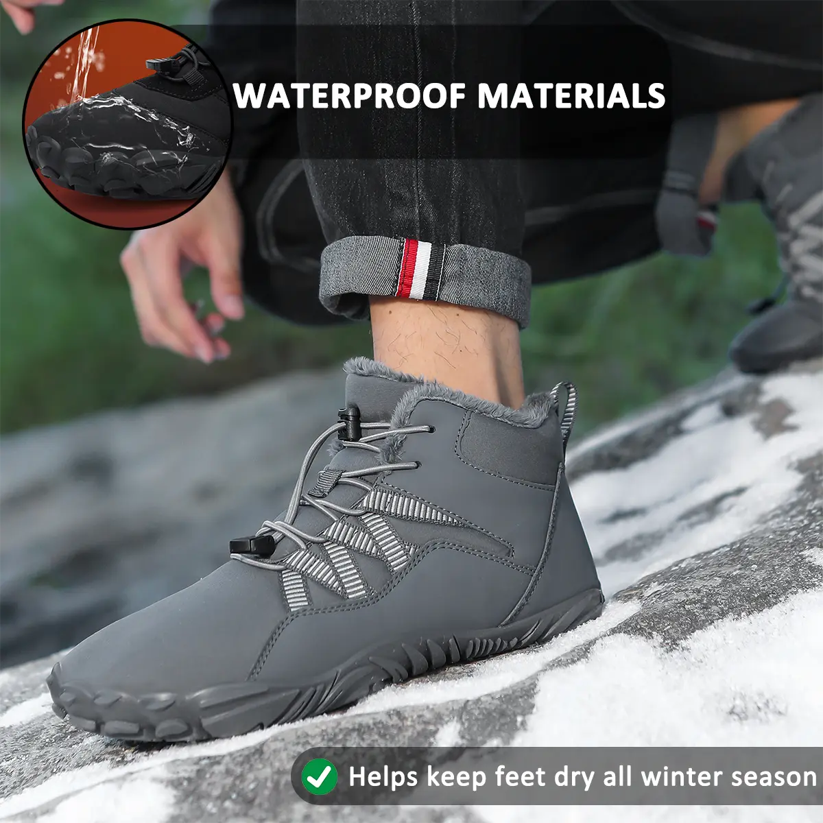 Ultra comfortable and warm winter boots for men – Zero comfort with easy-to-wear shoes for all your outdoor activities