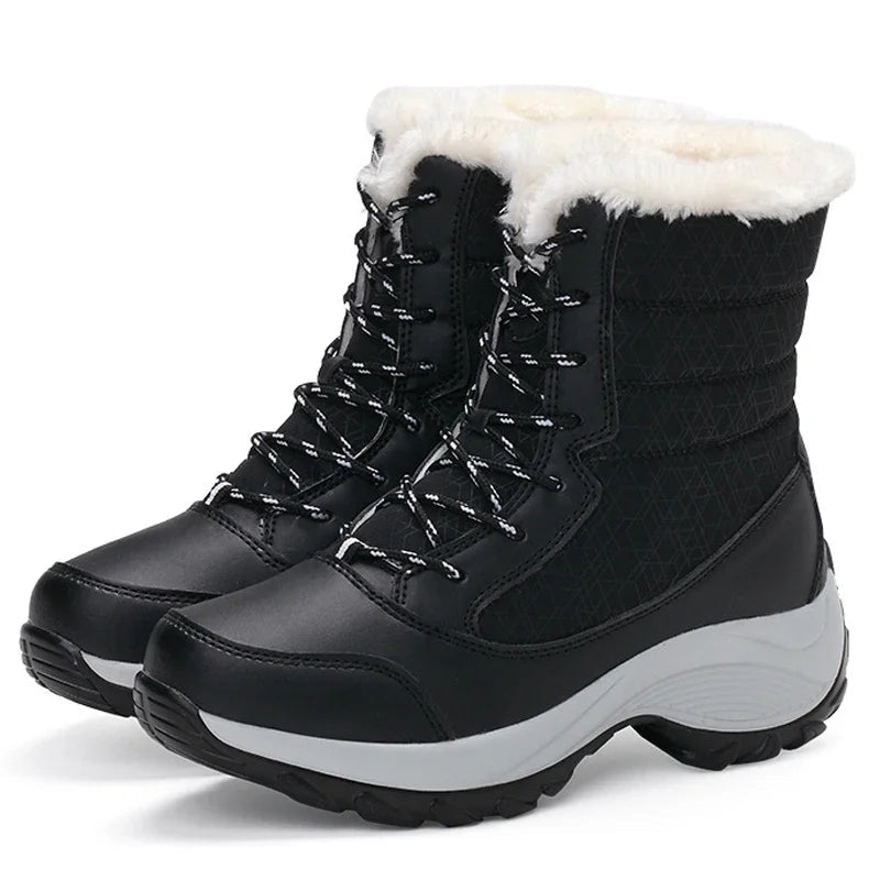 Women's Winter Platform Shoes with Fur Lining – Comfortable and Stylish for Winter