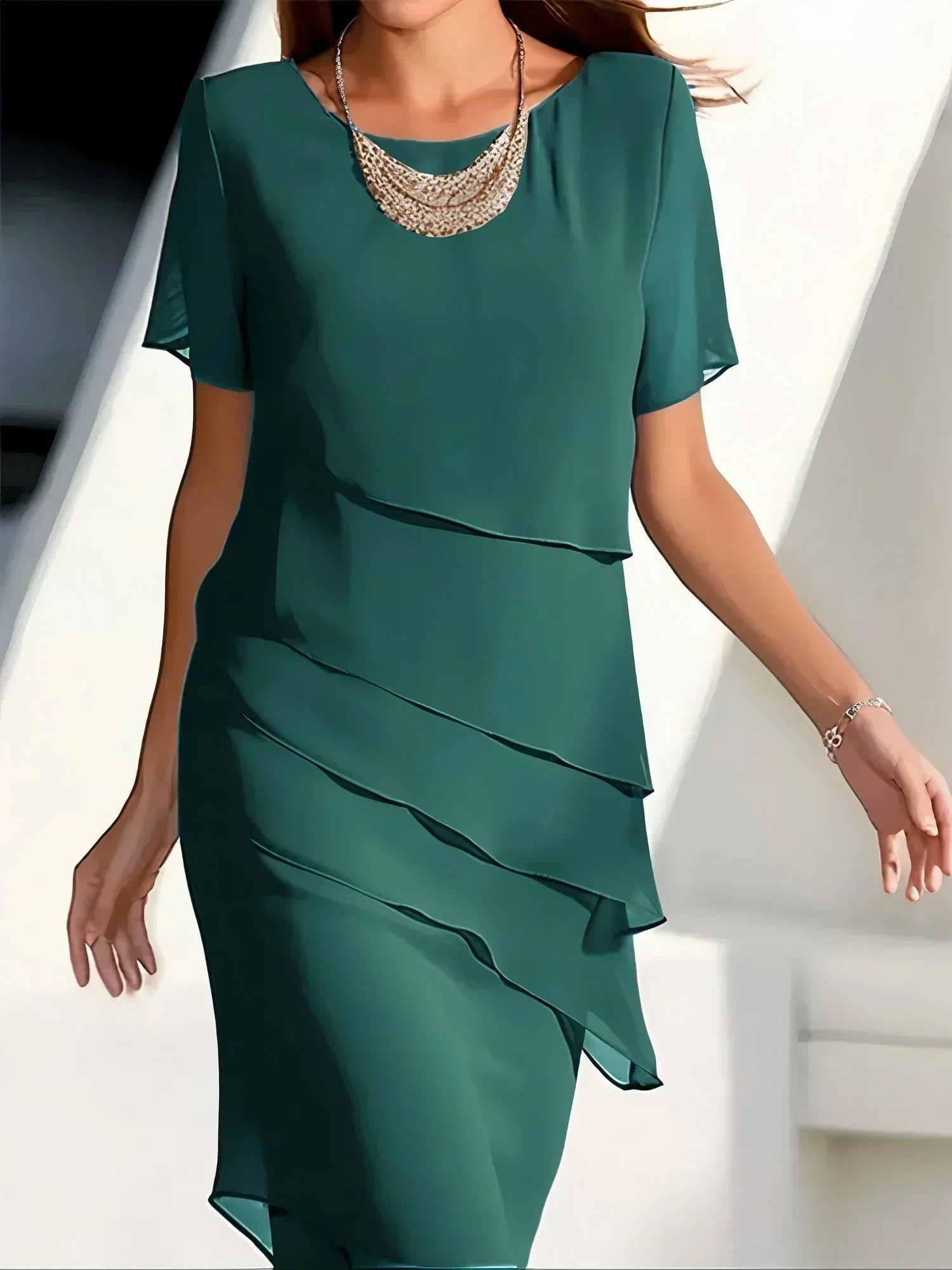Fiora - Flattering Tummy-Cover Dress for Effortless Elegance