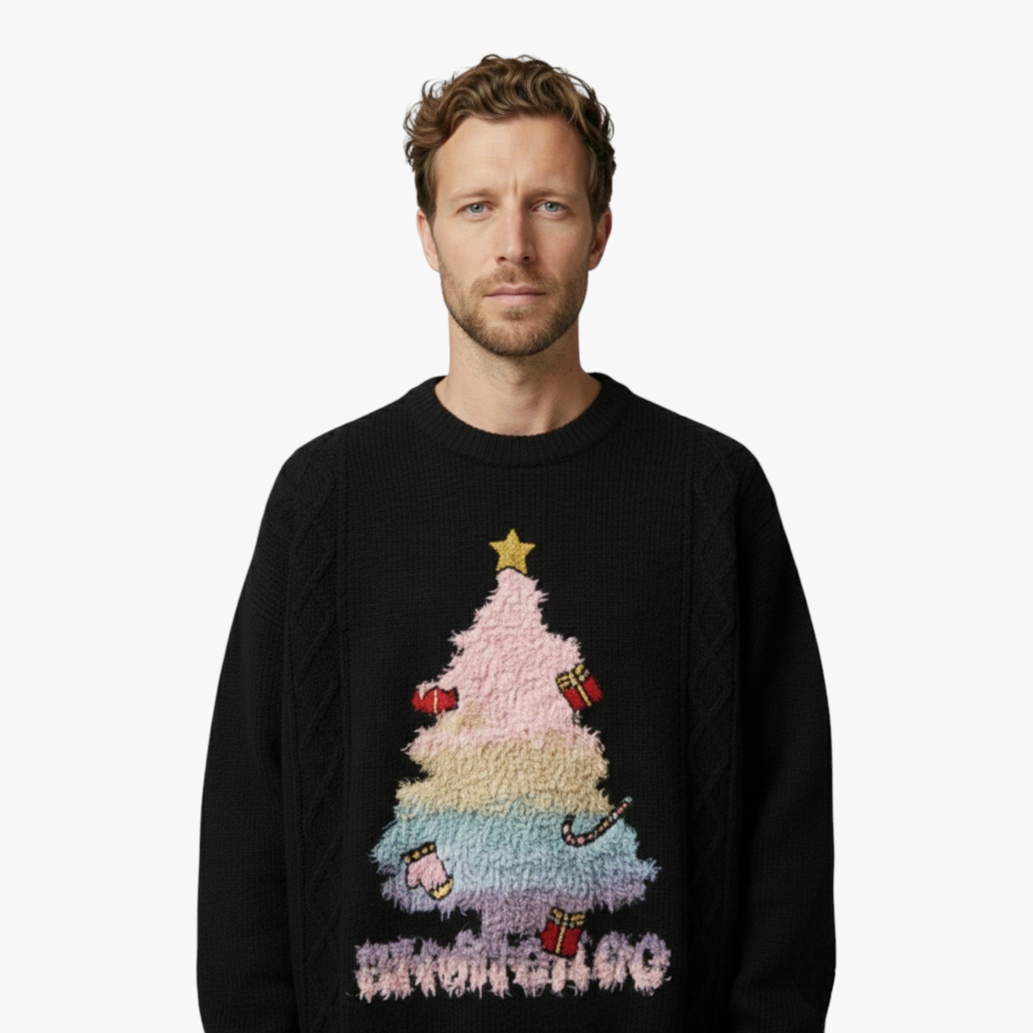 Stylish men's casual knitted sweater for autumn