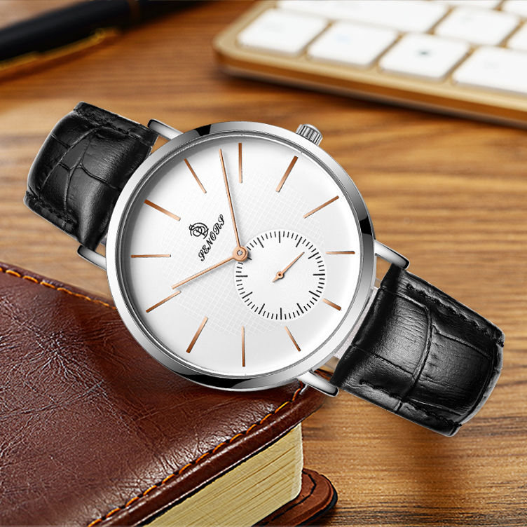 Minimalist Design Leather and Quartz Couple Watch