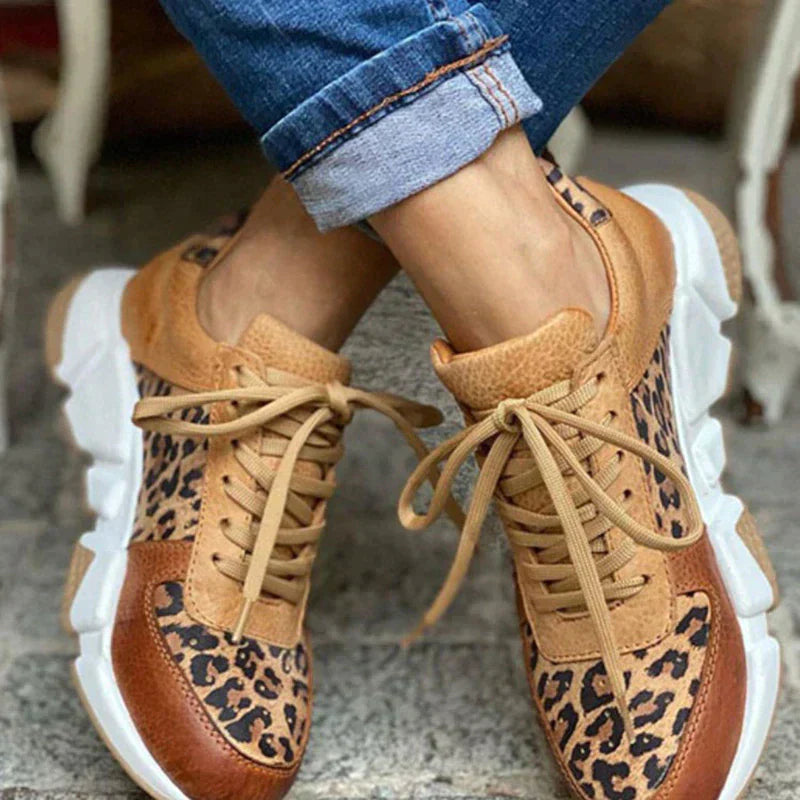 Leopard-Print Sneakers — All-Day Comfort