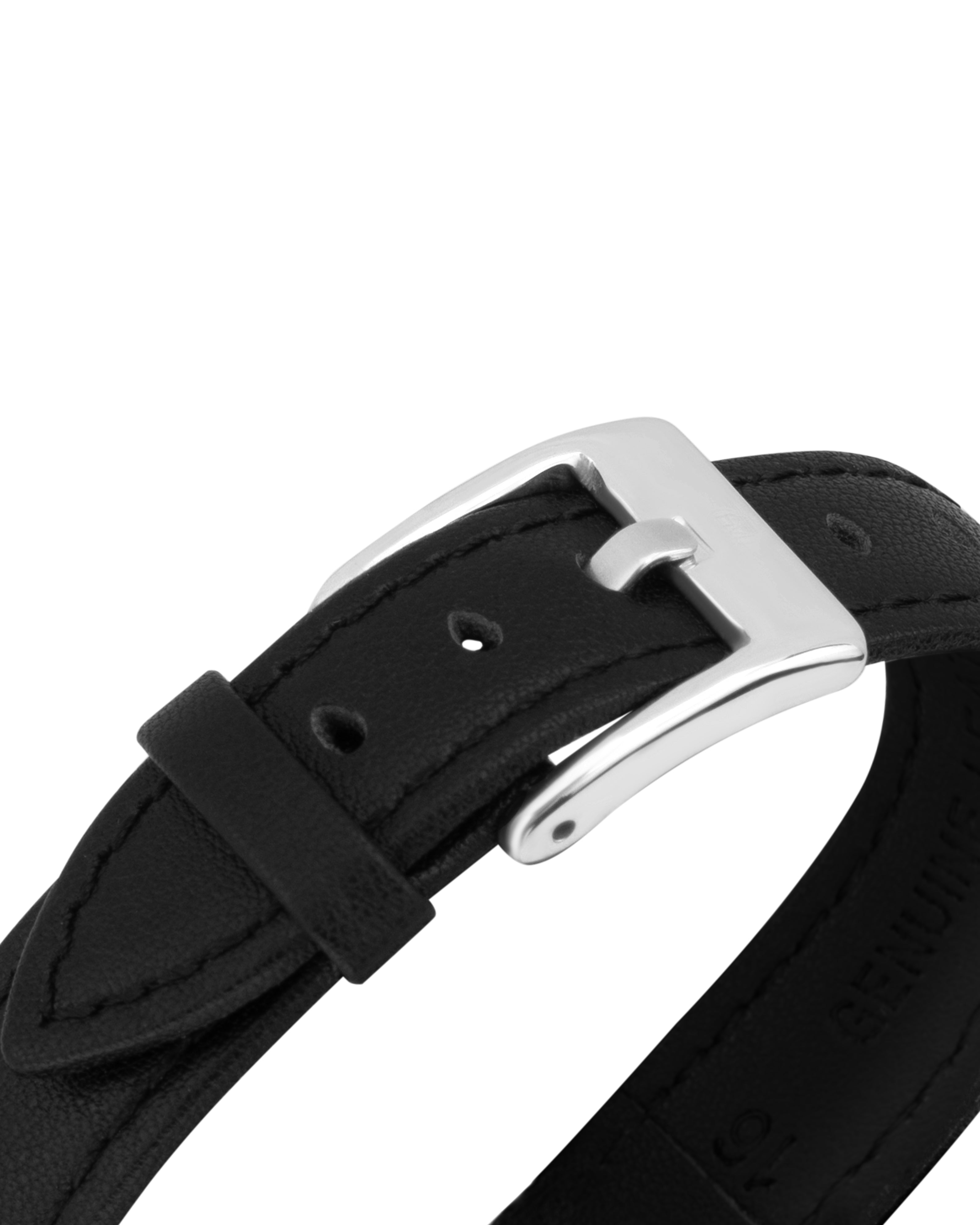 Stylish Celeste Square Watch in Silver with Elegant White Dial and Luxury Black Leather Band