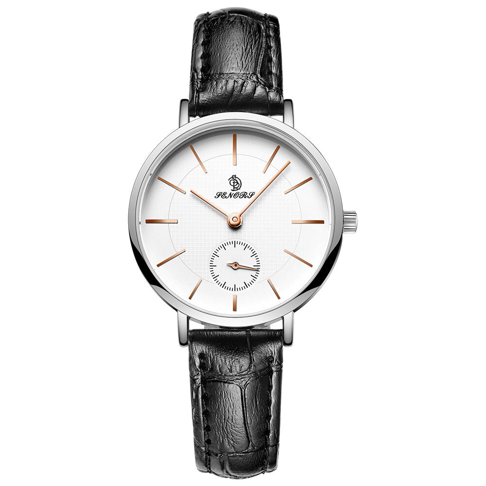 Minimalist Design Leather and Quartz Couple Watch