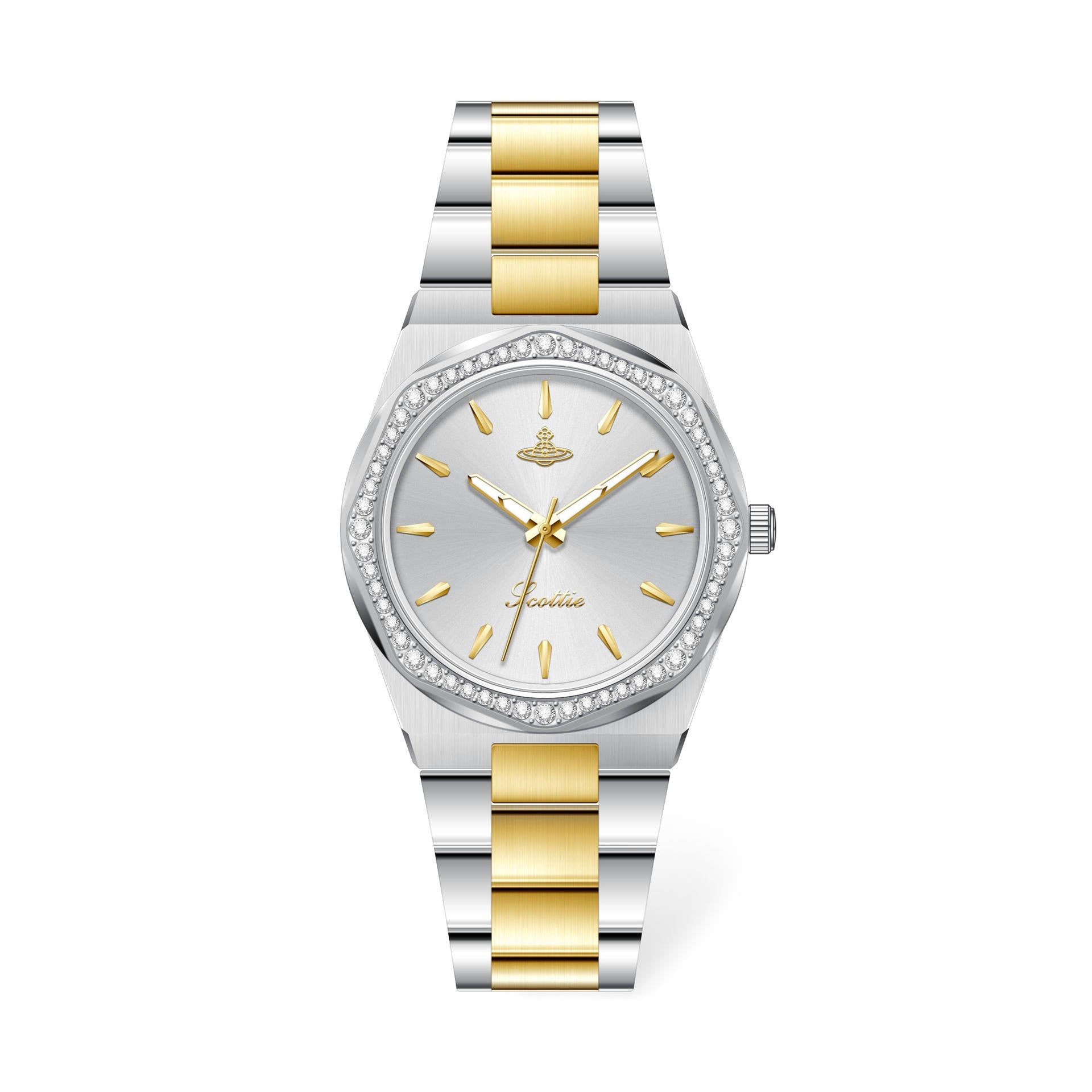 Stainless Steel Octagonal Diamond Dainty Watch – Elegant and Unique Timepiece