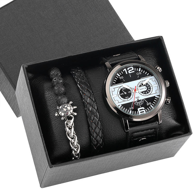 Horizon Analog Watch and Bracelet Set for a Stylish and Modern Look