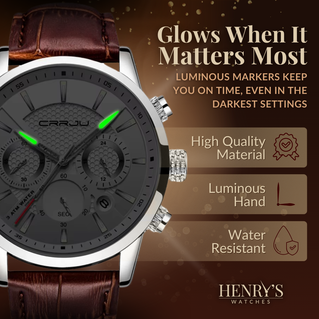 Elegant and Trendy Military Leather Watch