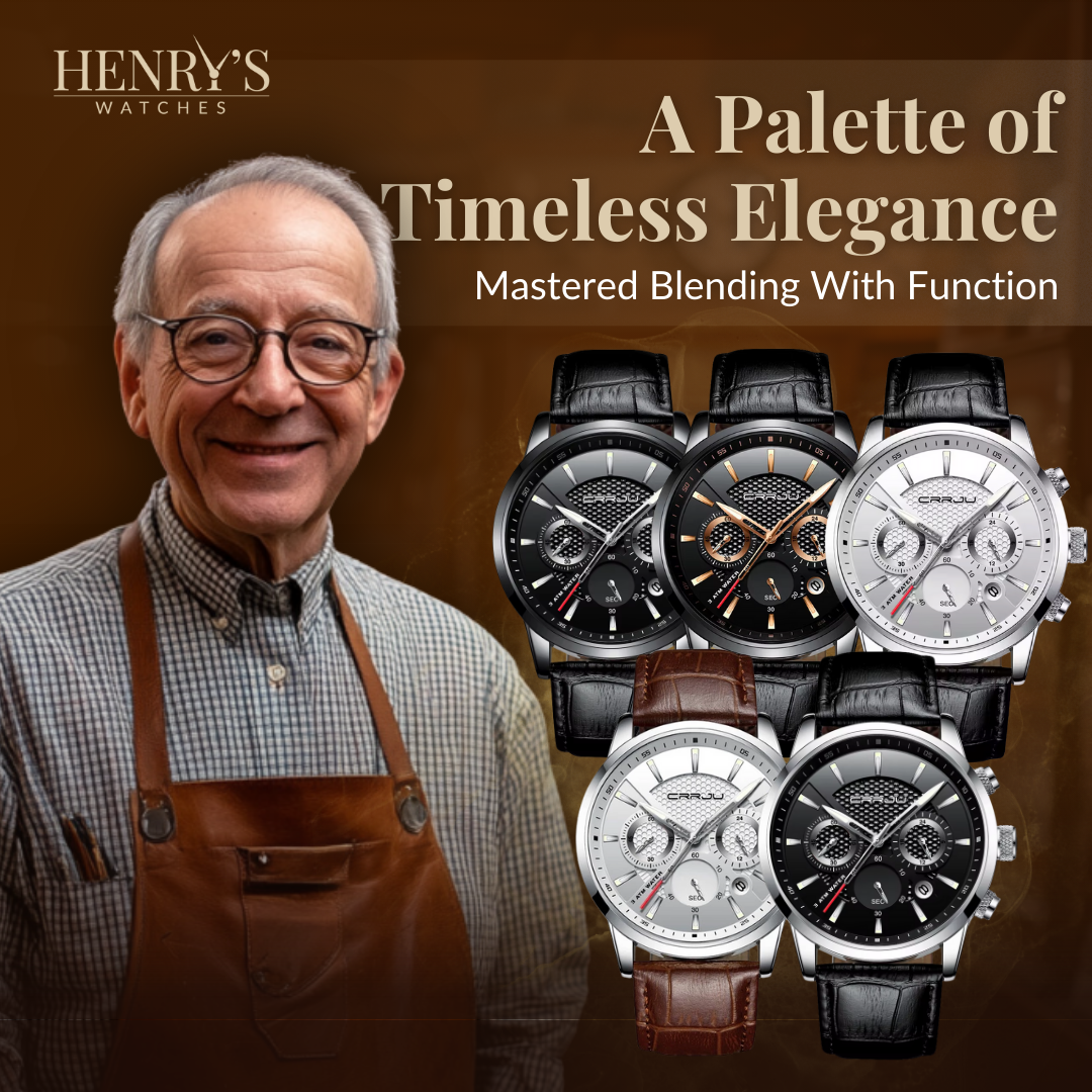 Elegant and Trendy Military Leather Watch