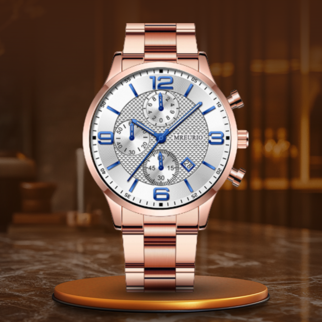 Luxury men's wristwatch for businessmen