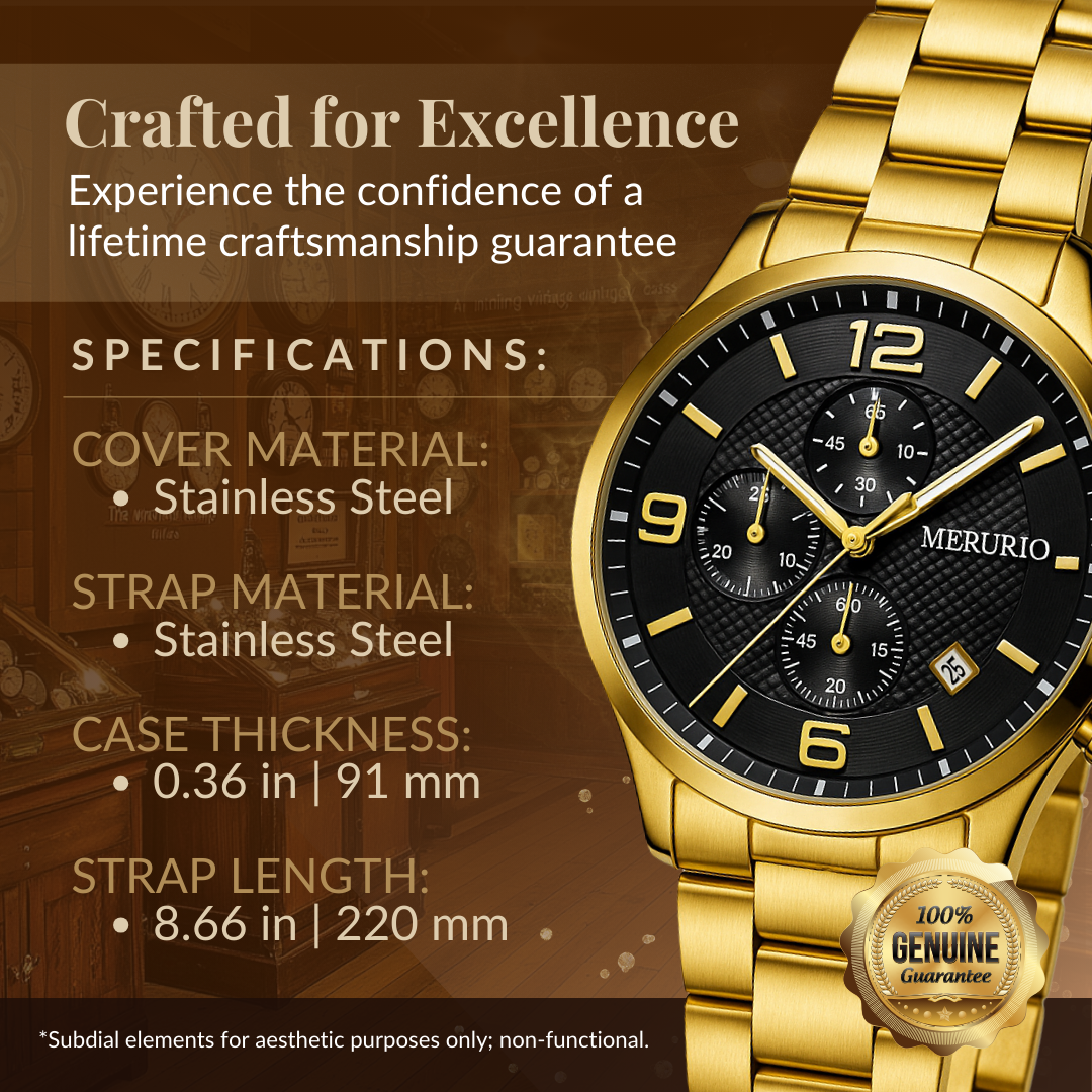 Elegant luxury watch for businessmen